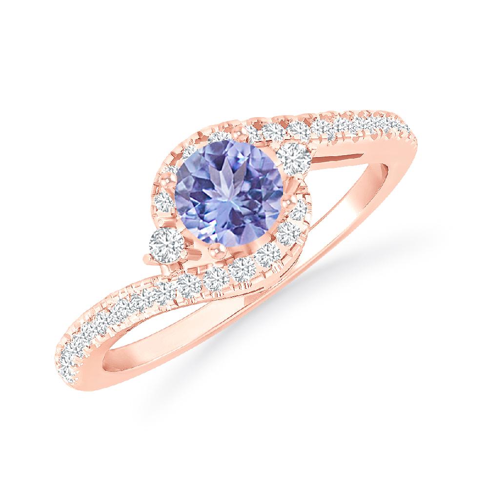 Rose Gold - Tanzanite