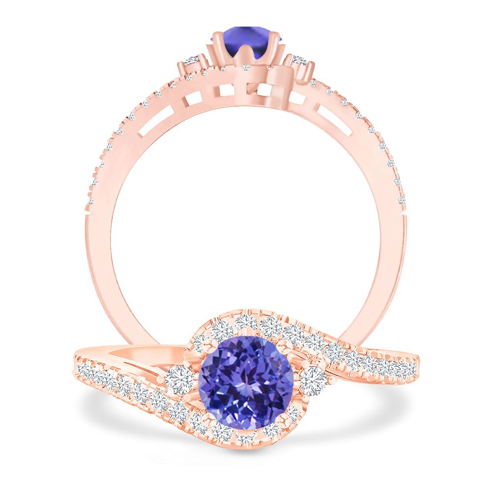 Rose Gold - Tanzanite