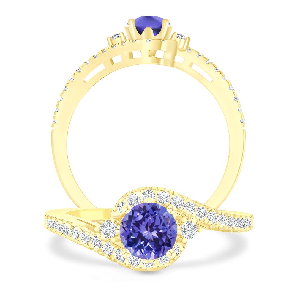 Yellow Gold - Tanzanite