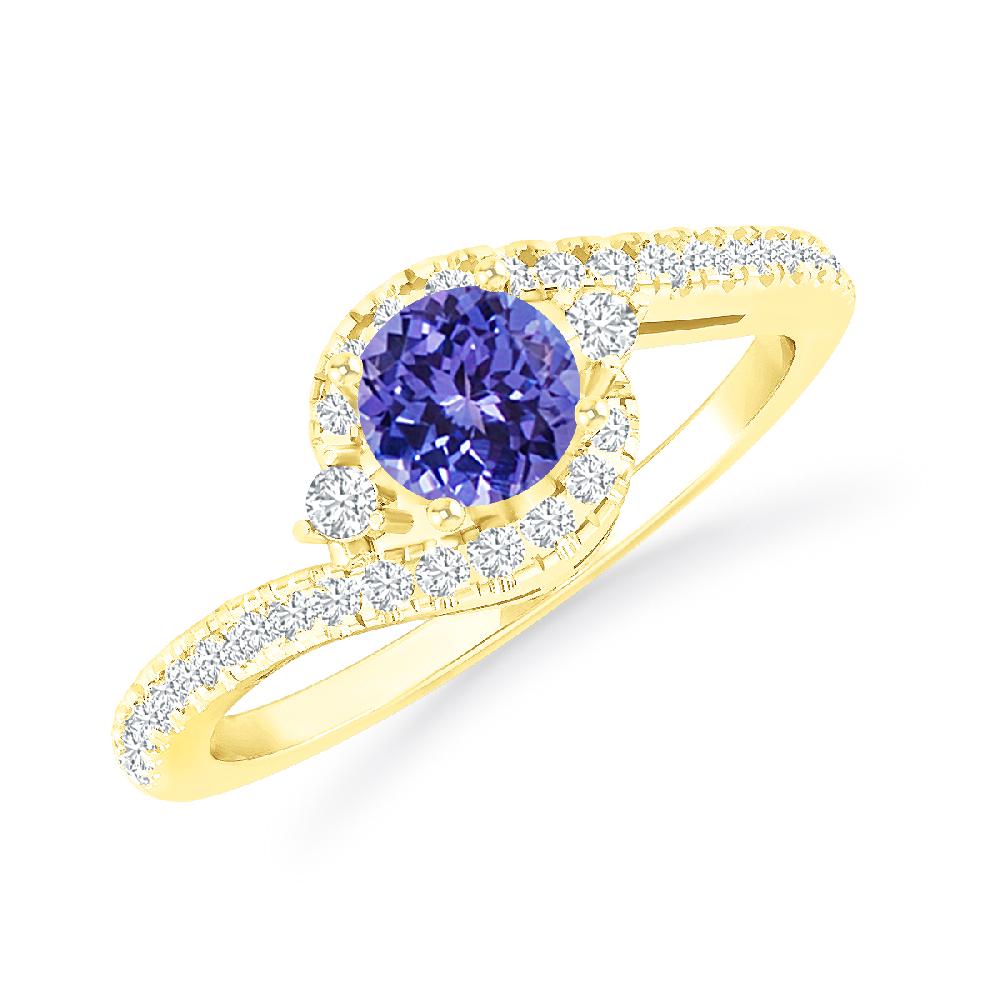 Yellow Gold - Tanzanite