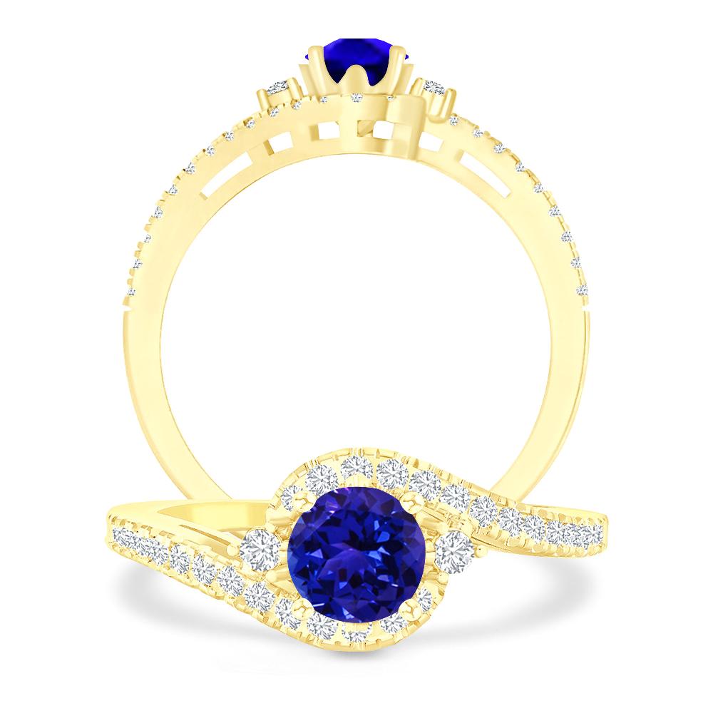 Yellow Gold - Tanzanite