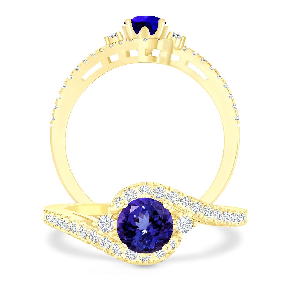 Yellow Gold - Tanzanite