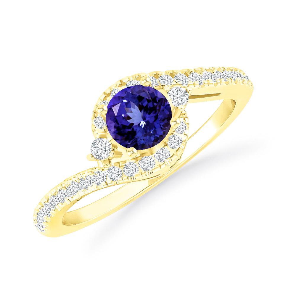 Yellow Gold - Tanzanite