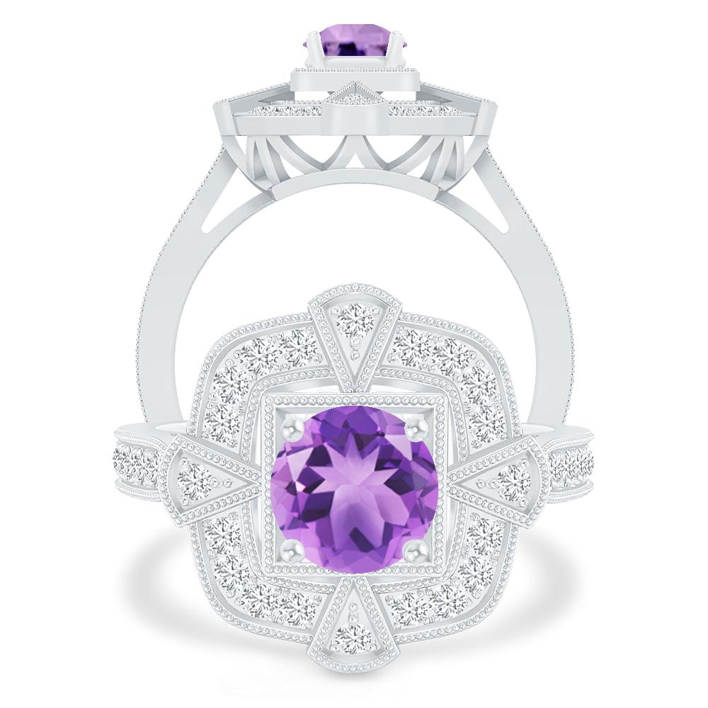 White Gold - Amethyst