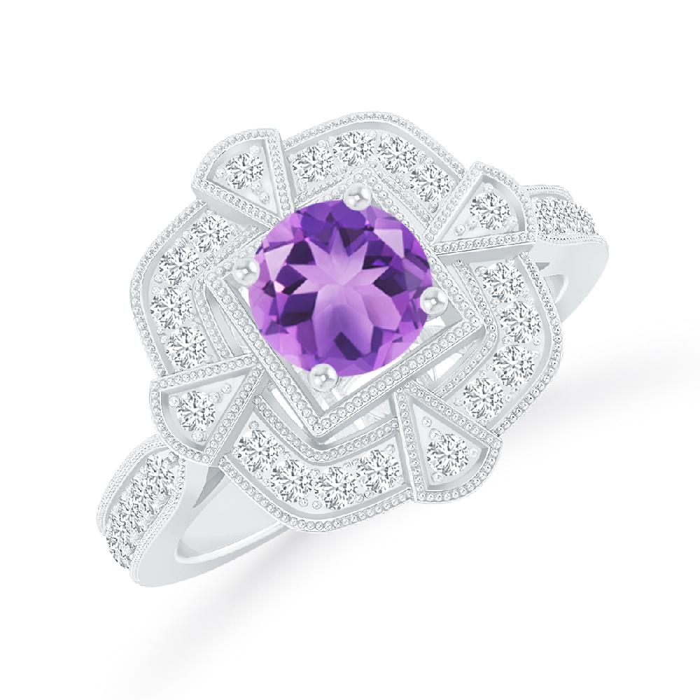 White Gold - Amethyst