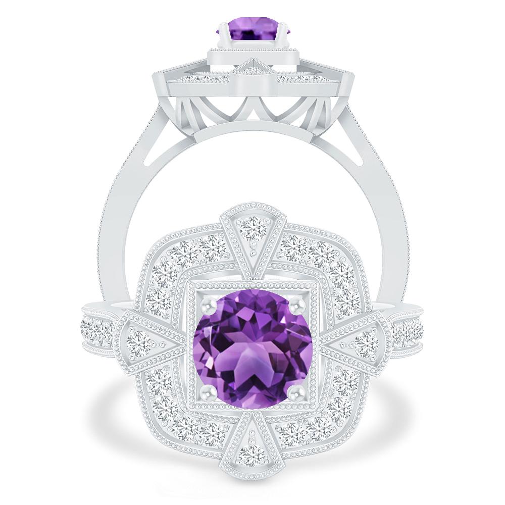 White Gold - Amethyst