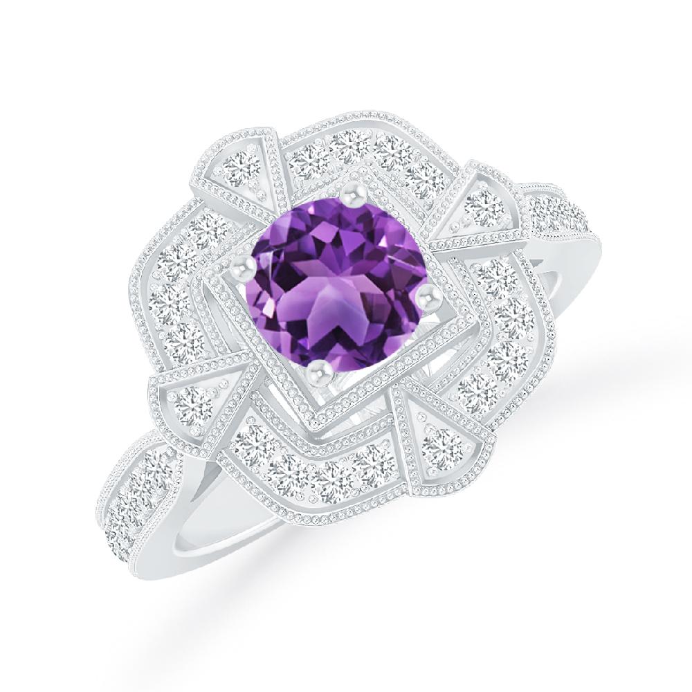 White Gold - Amethyst