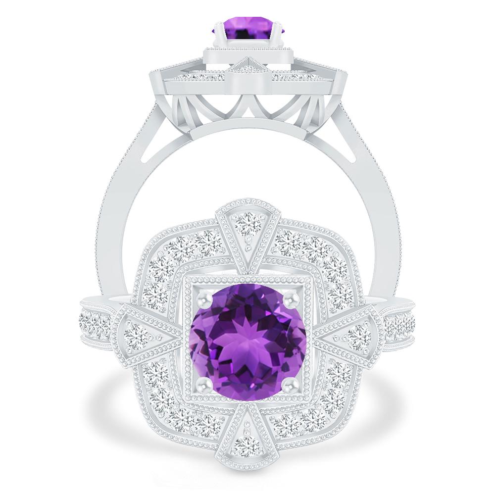 White Gold - Amethyst