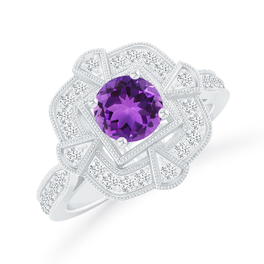 White Gold - Amethyst