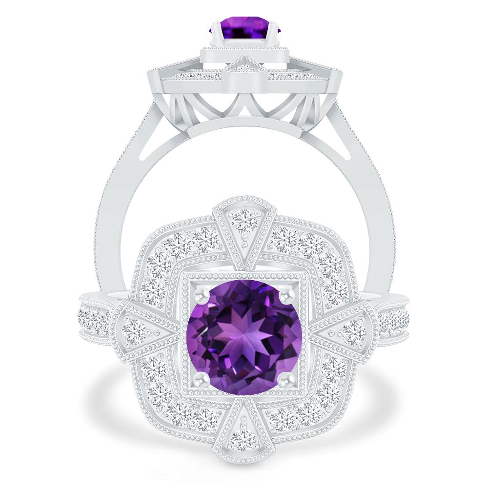 White Gold - Amethyst