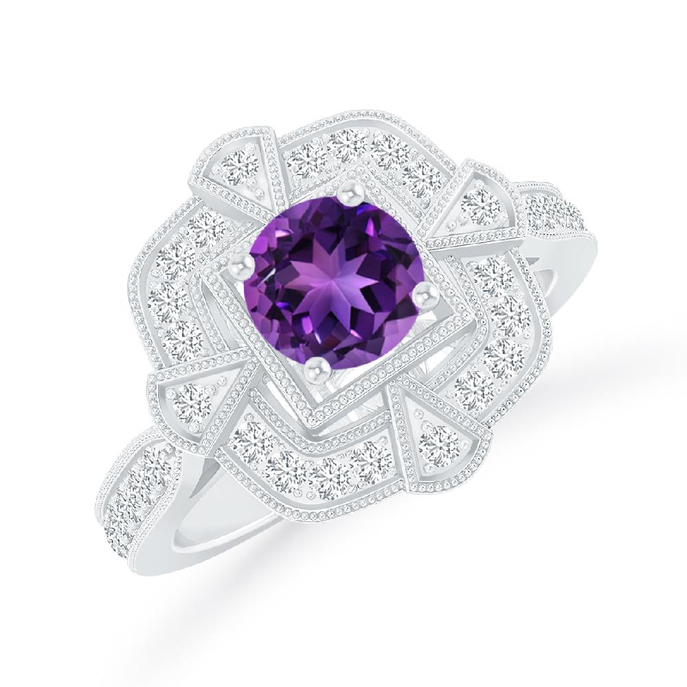 White Gold - Amethyst