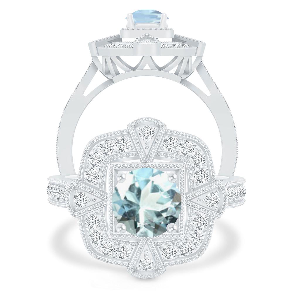 White Gold - Aquamarine