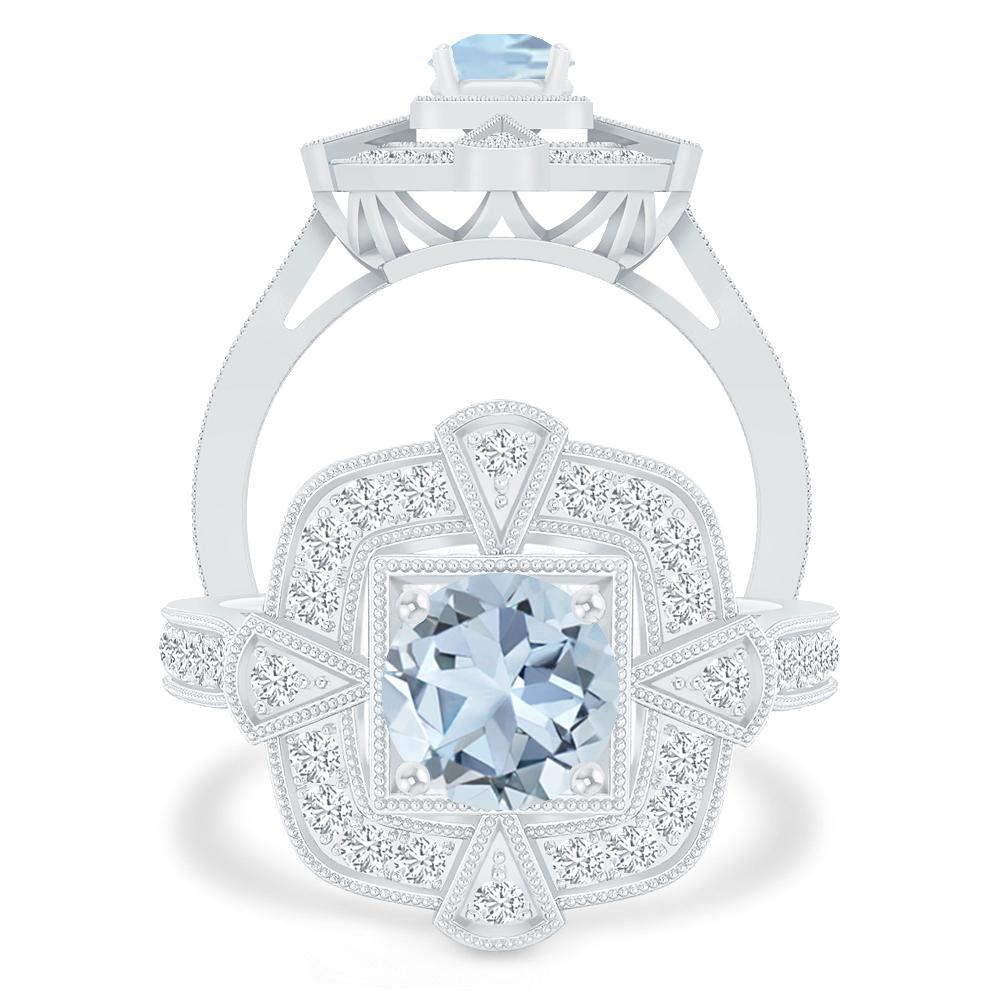 White Gold - Aquamarine