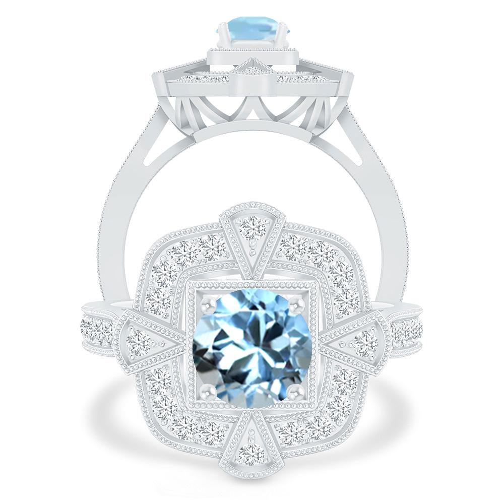 White Gold - Aquamarine