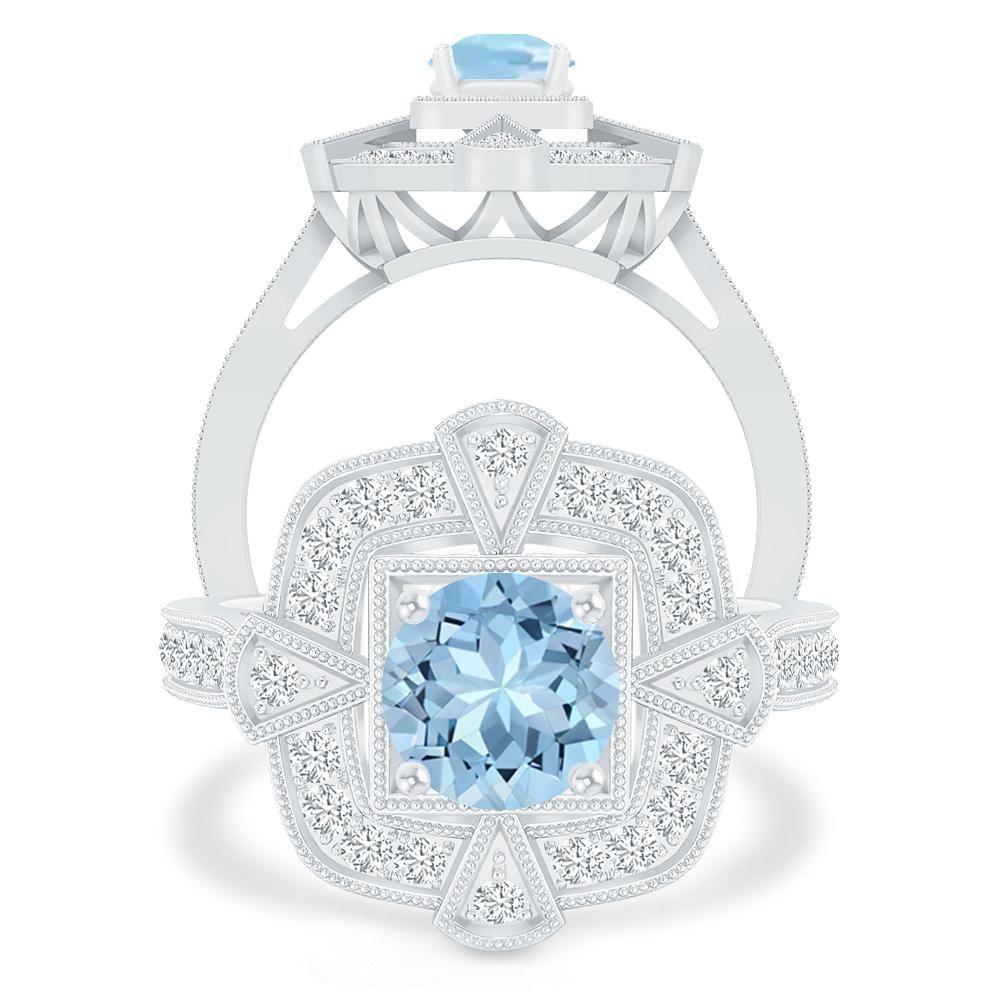 White Gold - Aquamarine