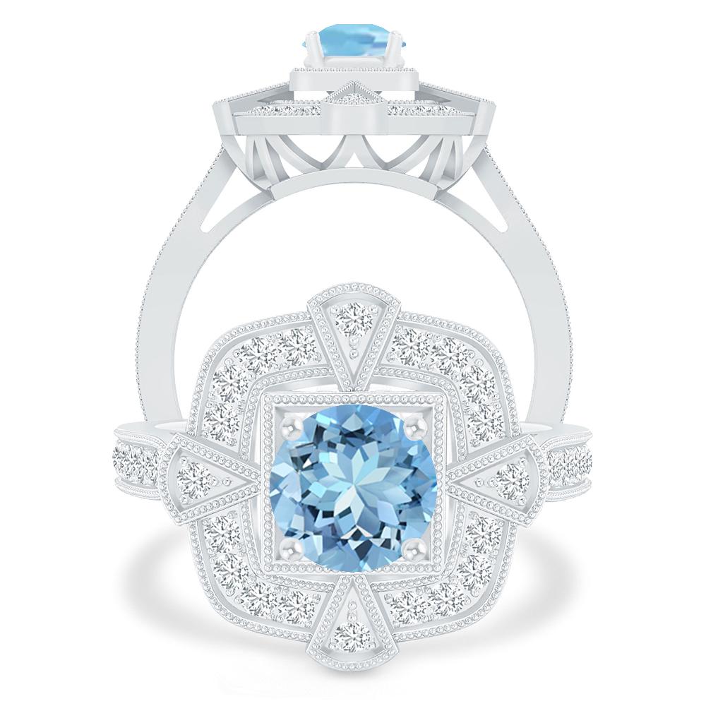 White Gold - Aquamarine