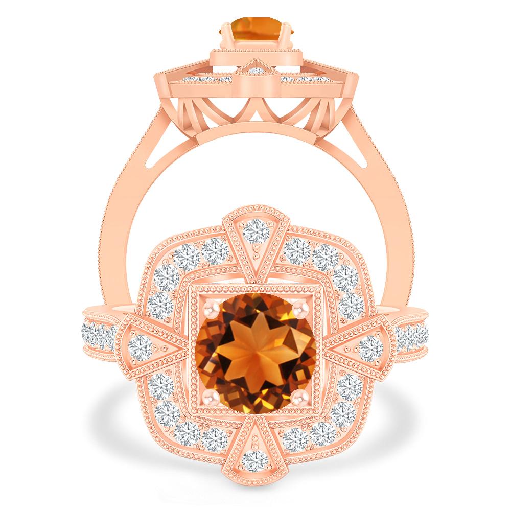 Rose Gold - Citrine