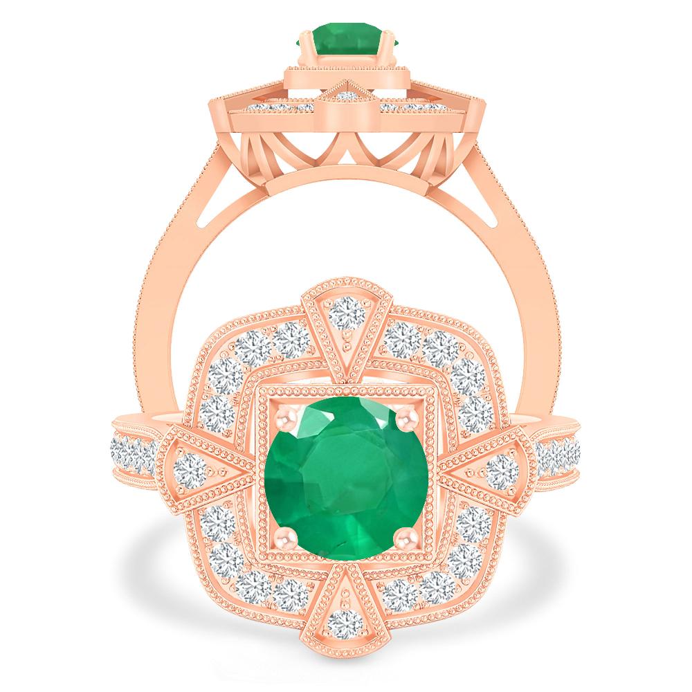 Rose Gold - Emerald