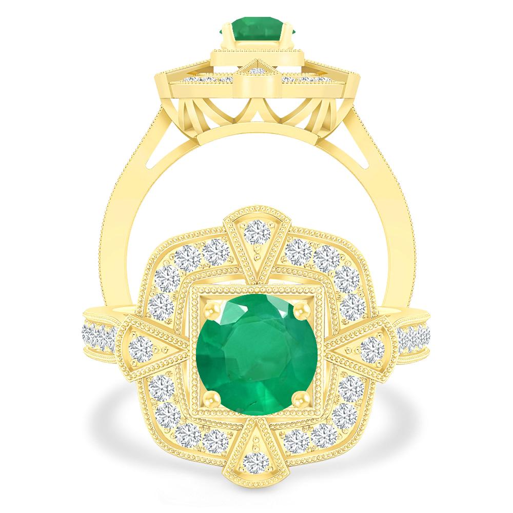 Yellow Gold - Emerald