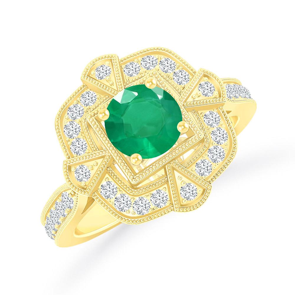 Yellow Gold - Emerald