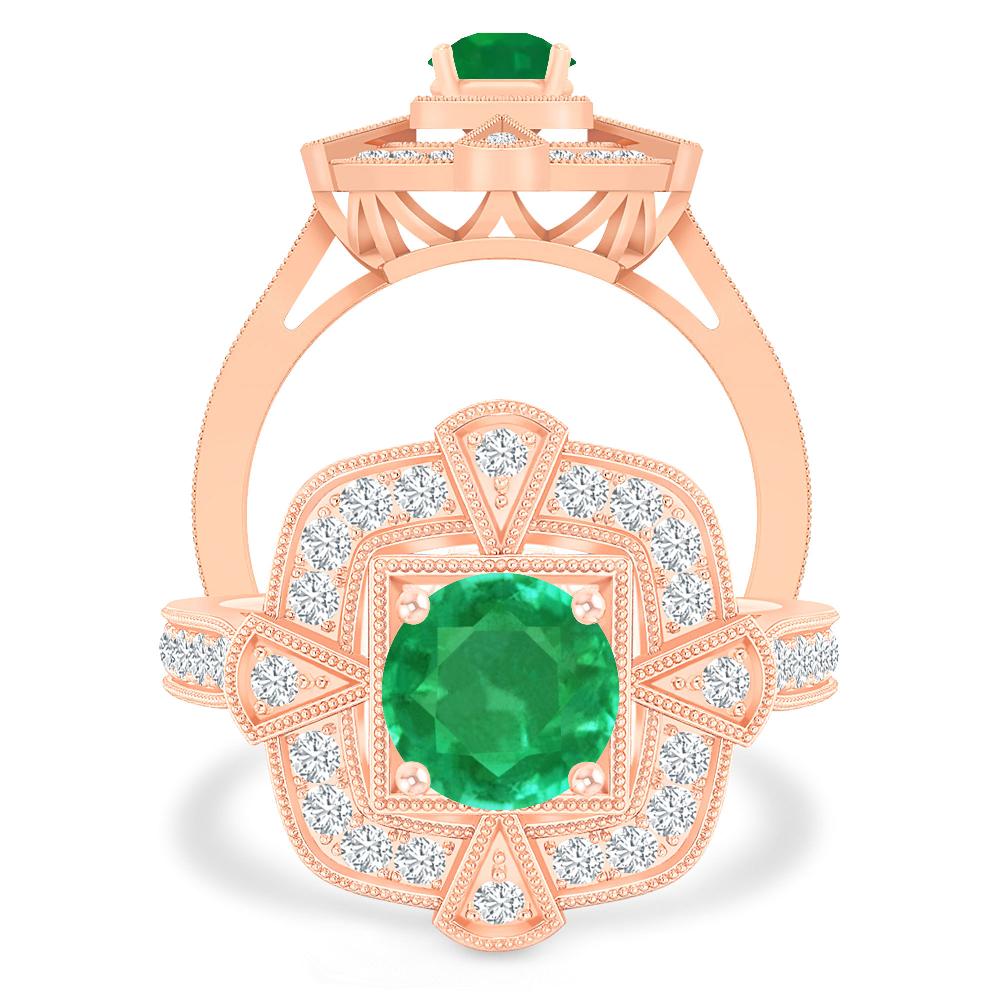 Rose Gold - Emerald