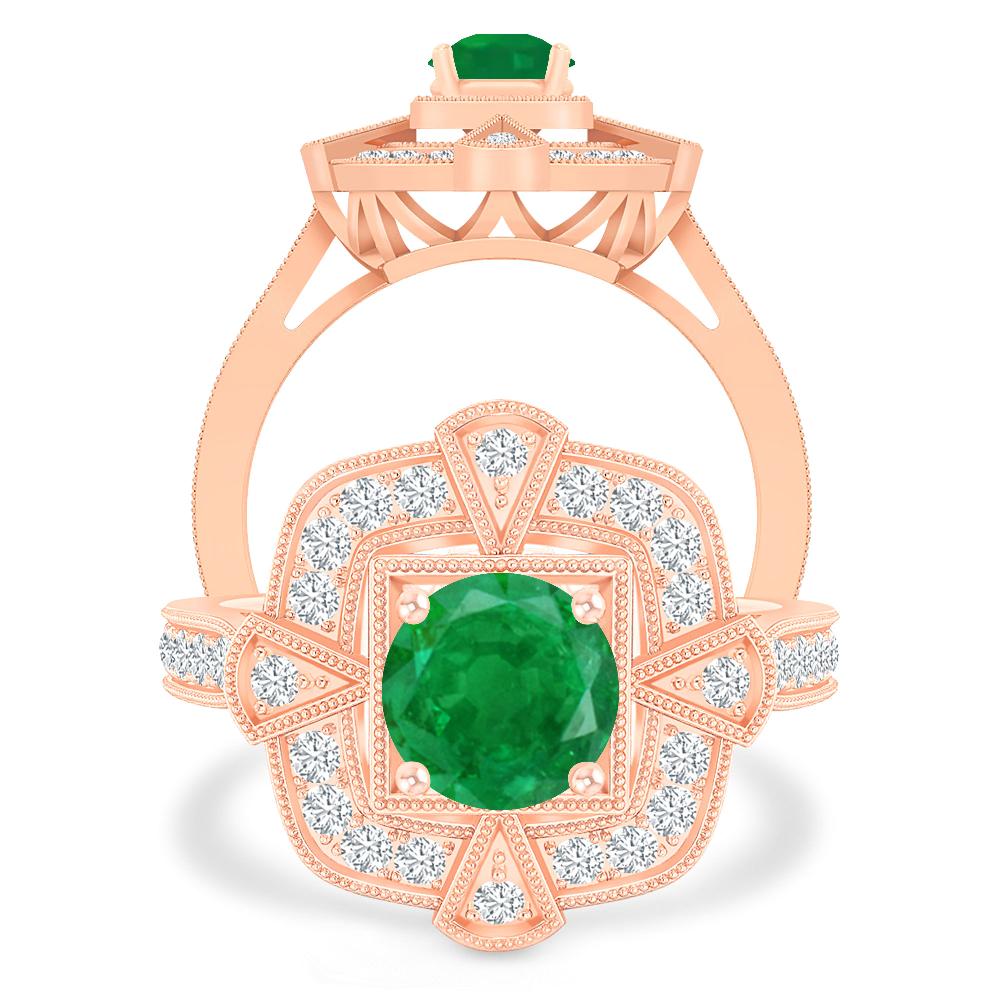 Rose Gold - Emerald