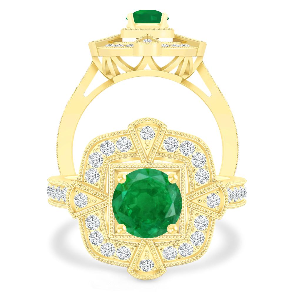 Yellow Gold - Emerald