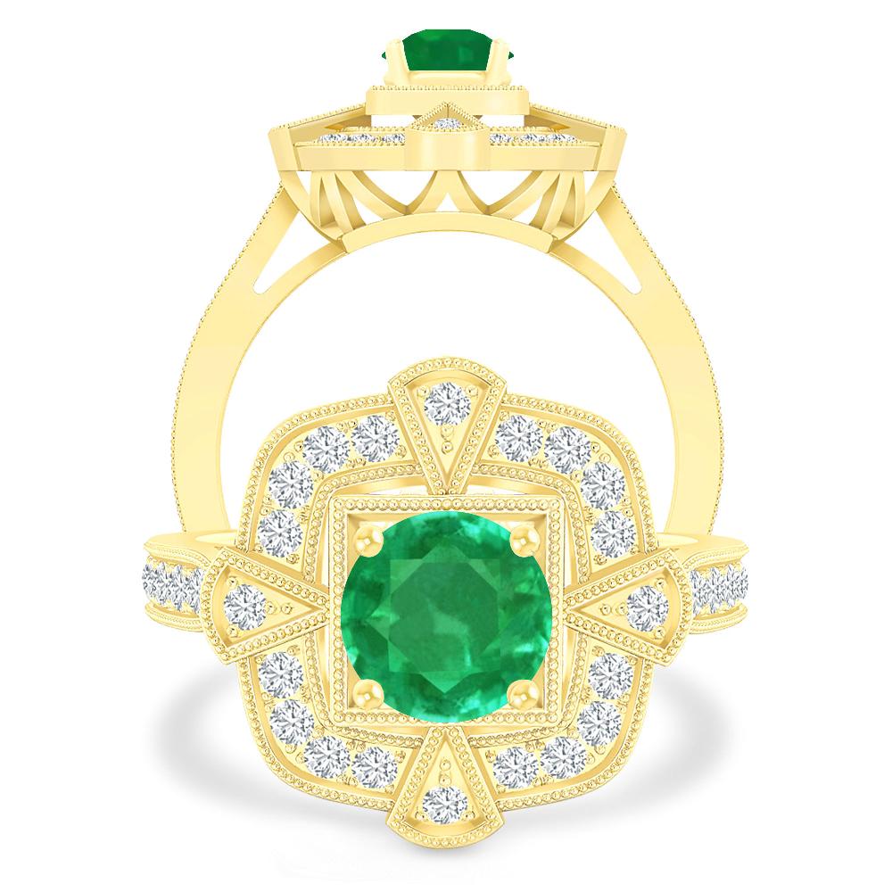 Yellow Gold - Emerald