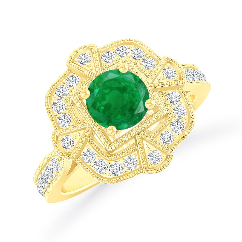 Yellow Gold - Emerald