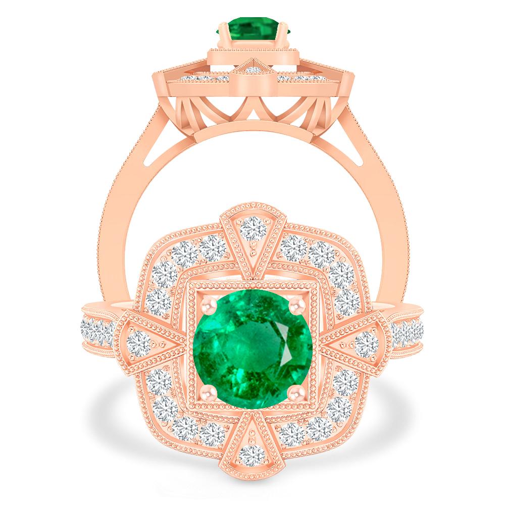 Rose Gold - Emerald