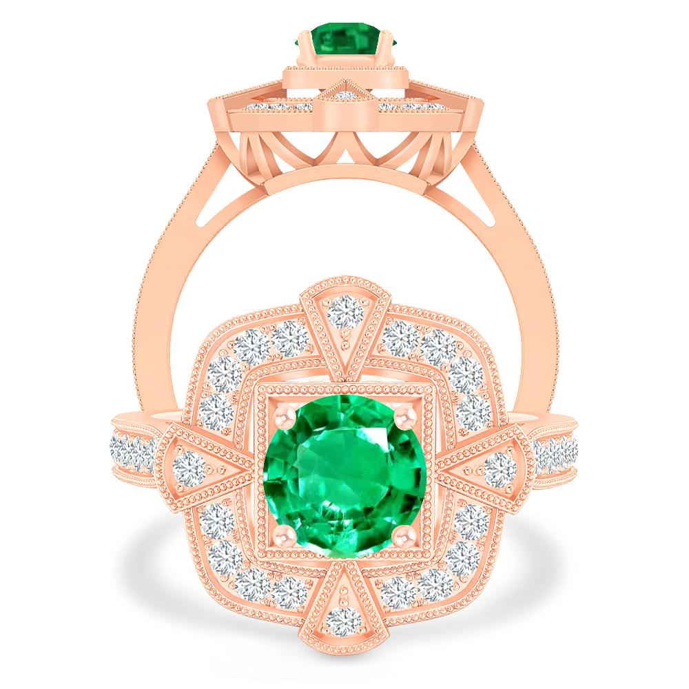 Rose Gold - Emerald