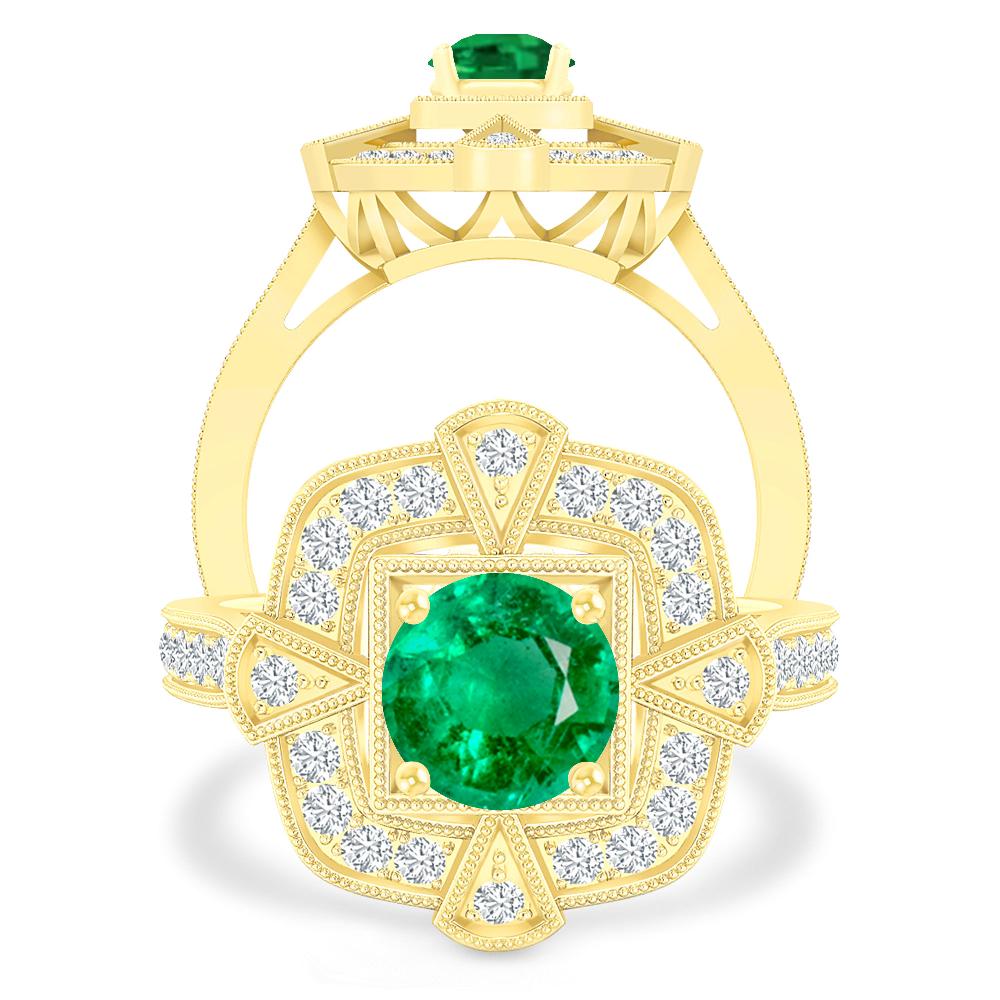 Yellow Gold - Emerald