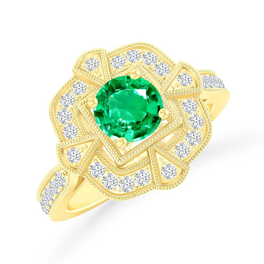 Yellow Gold - Emerald