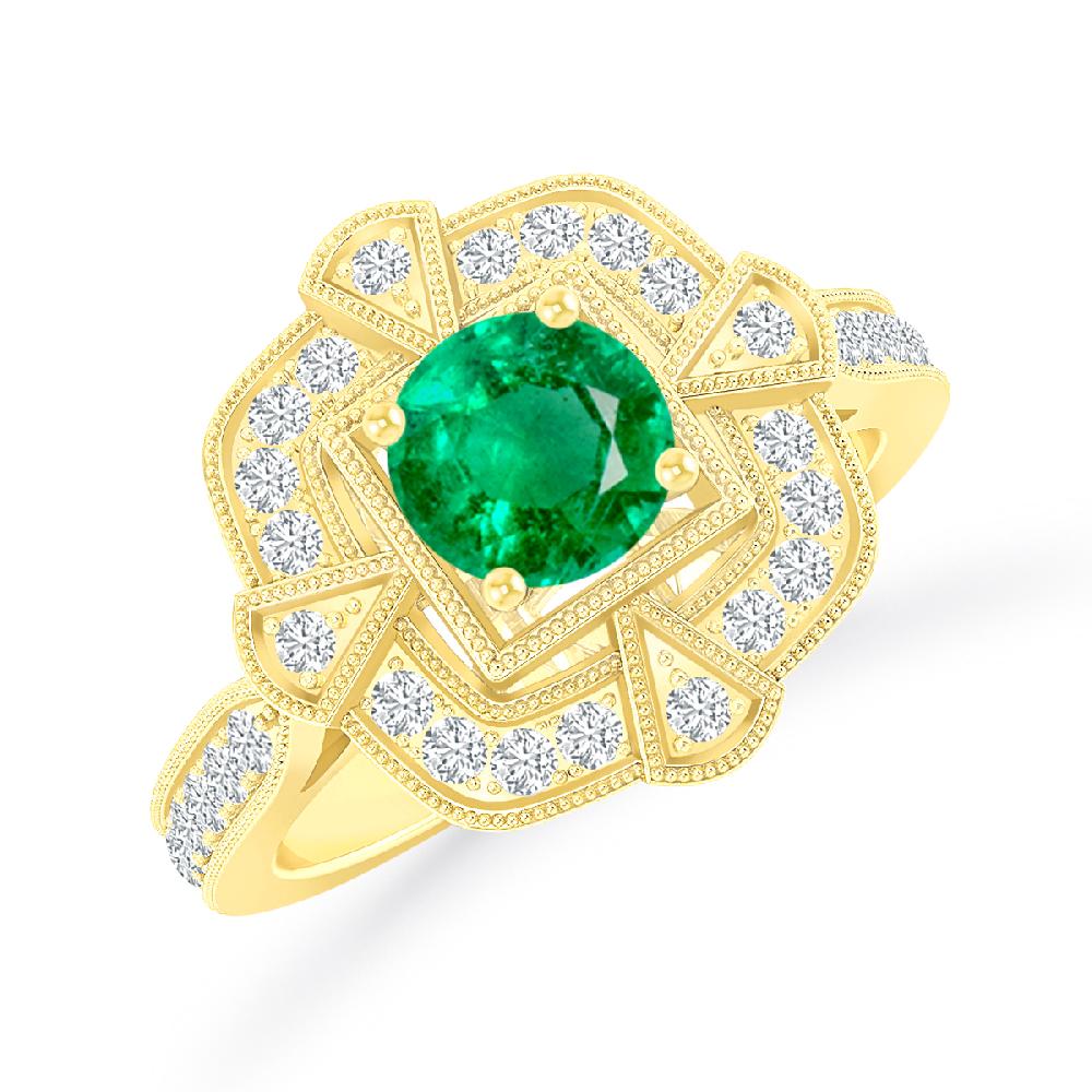 Yellow Gold - Emerald