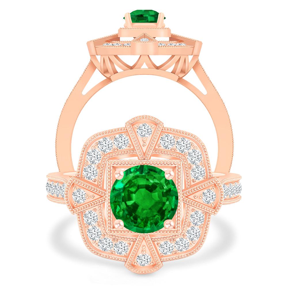 Rose Gold - Emerald