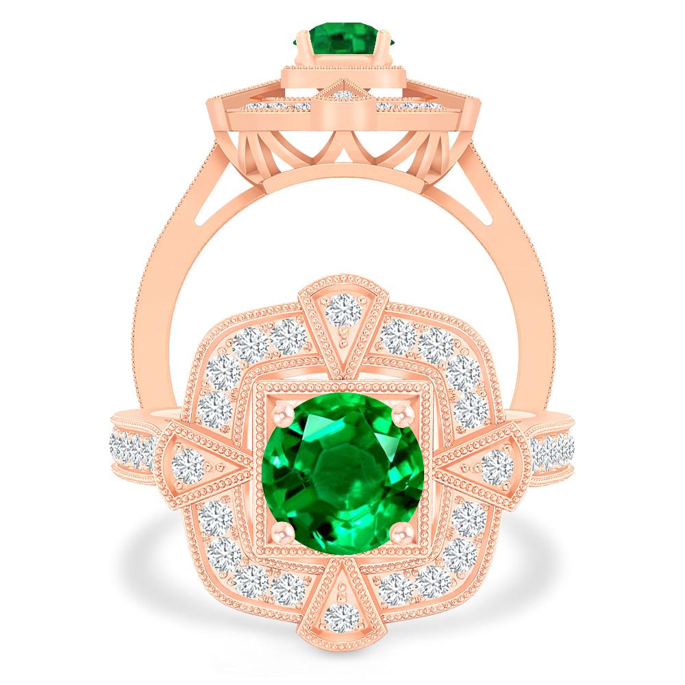 Rose Gold - Emerald