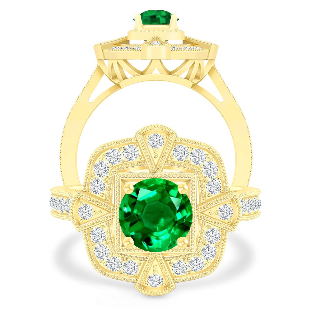 Yellow Gold - Emerald