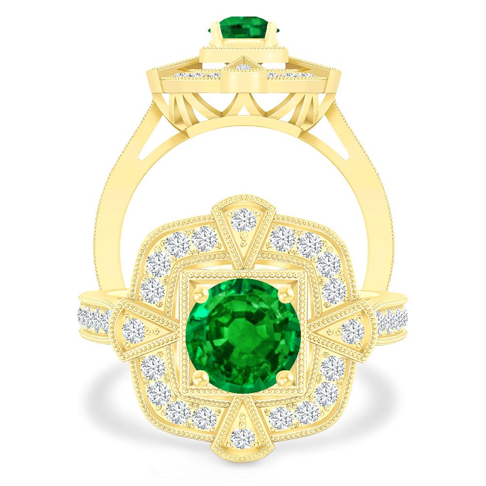 Yellow Gold - Emerald