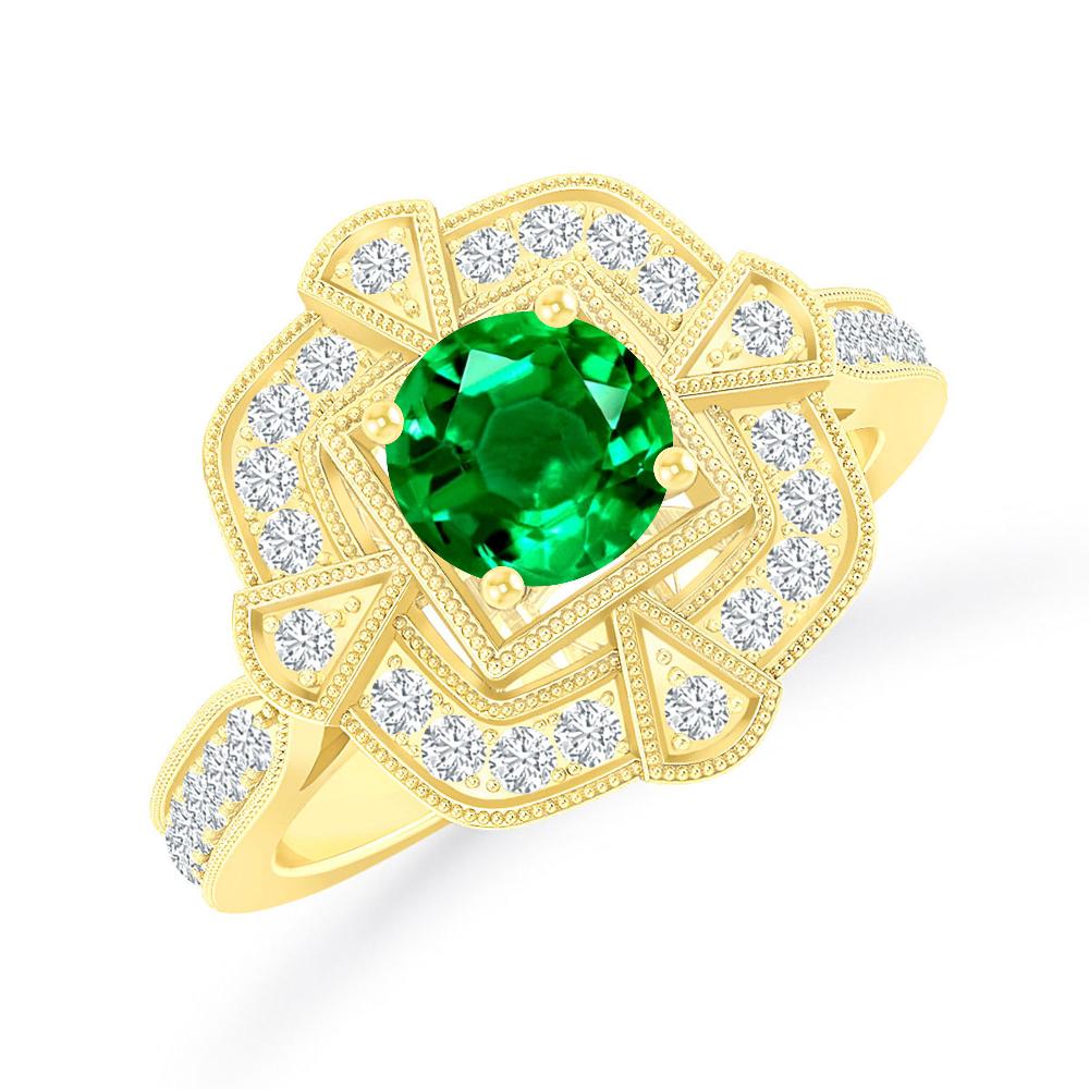 Yellow Gold - Emerald