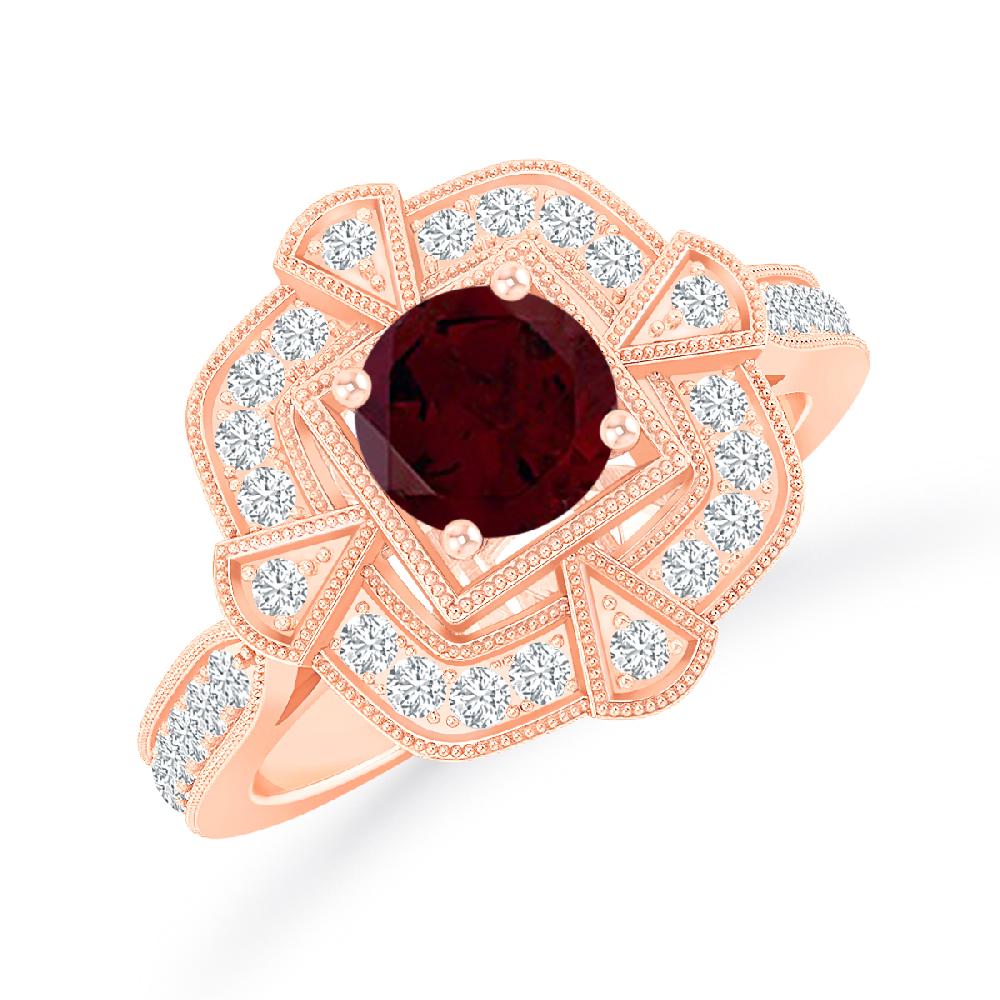 Rose Gold - Garnet