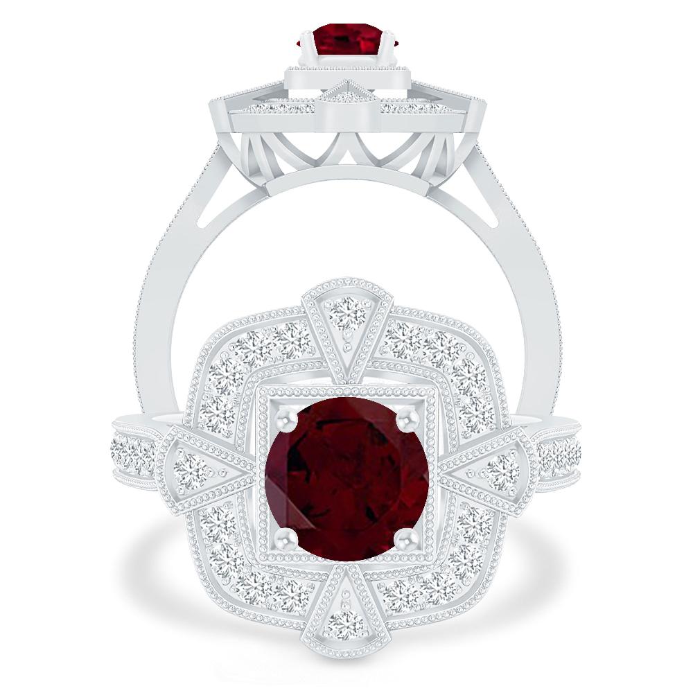 White Gold - Garnet