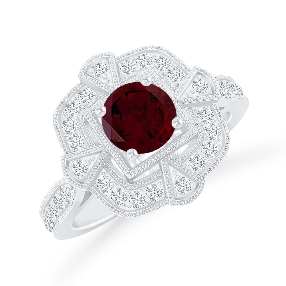 White Gold - Garnet