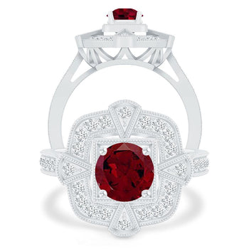 White Gold - Garnet