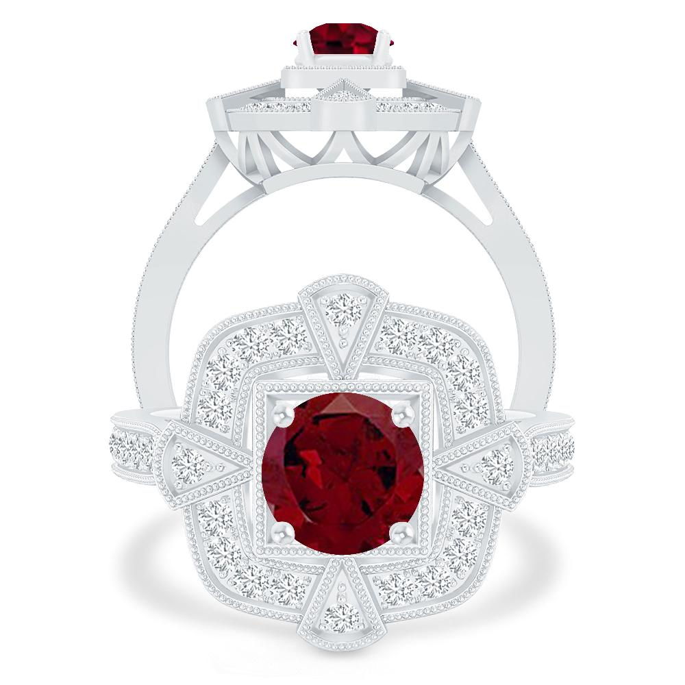 White Gold - Garnet