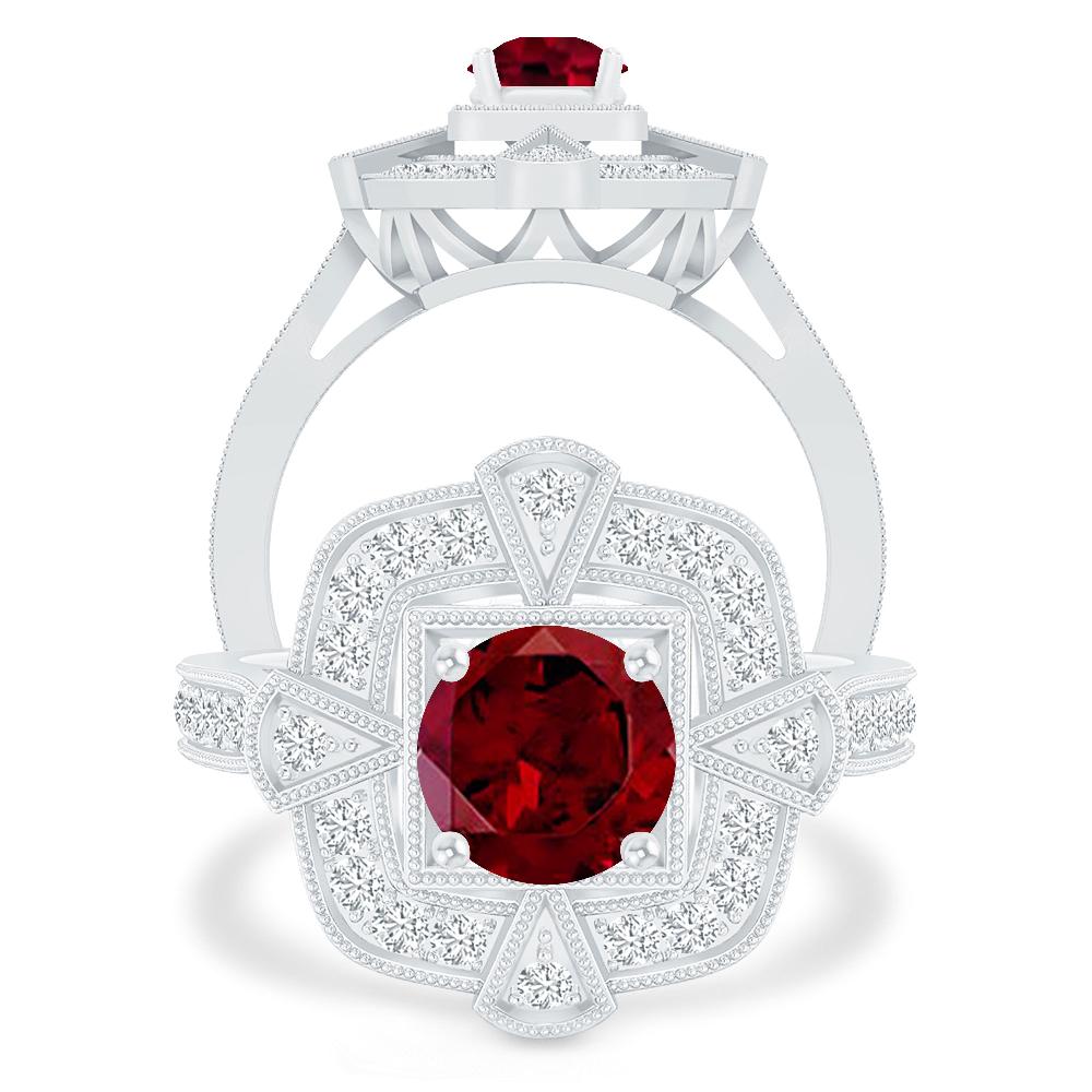 White Gold - Garnet