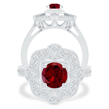 White Gold - Garnet