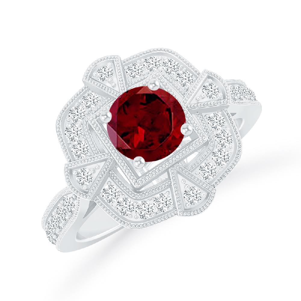 White Gold - Garnet