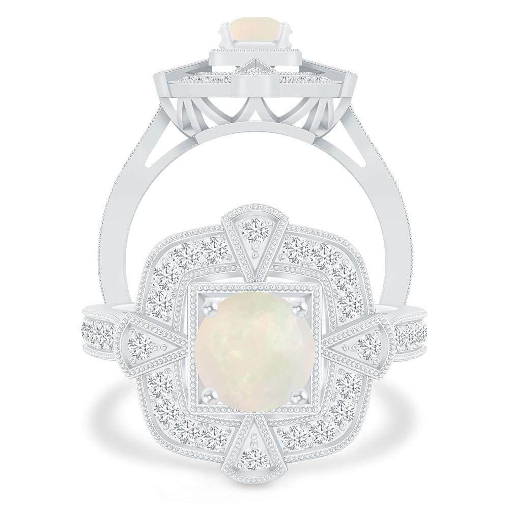 White Gold - Opal