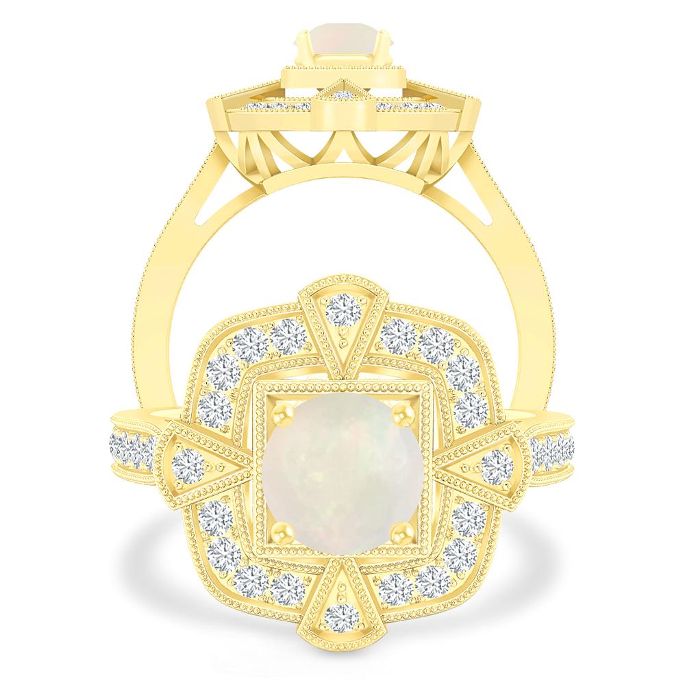 Yellow Gold - Opal