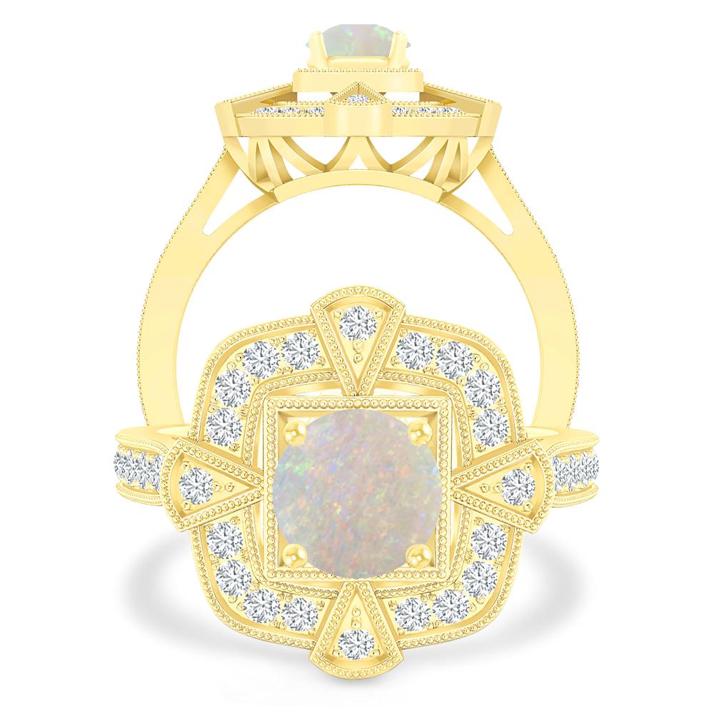 Yellow Gold - Opal